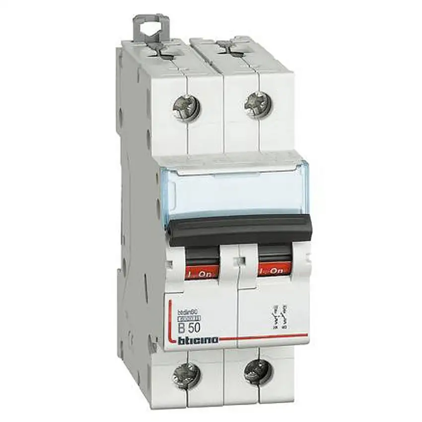 Interruttore magnetotermico 2P 2 moduli 50A curva B Bticino