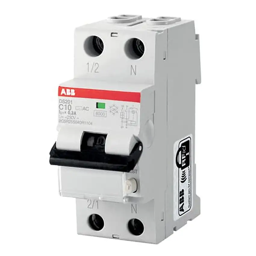 Interruttore magnetotermico differenziale DS201 C16 AC300 1P+N 6K (DS1C16AC300) Abb