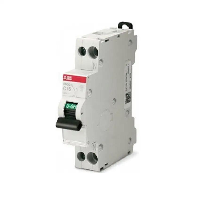 Interruttore magnetotermico S 201 Na L C16 1P+N 16A Abb
