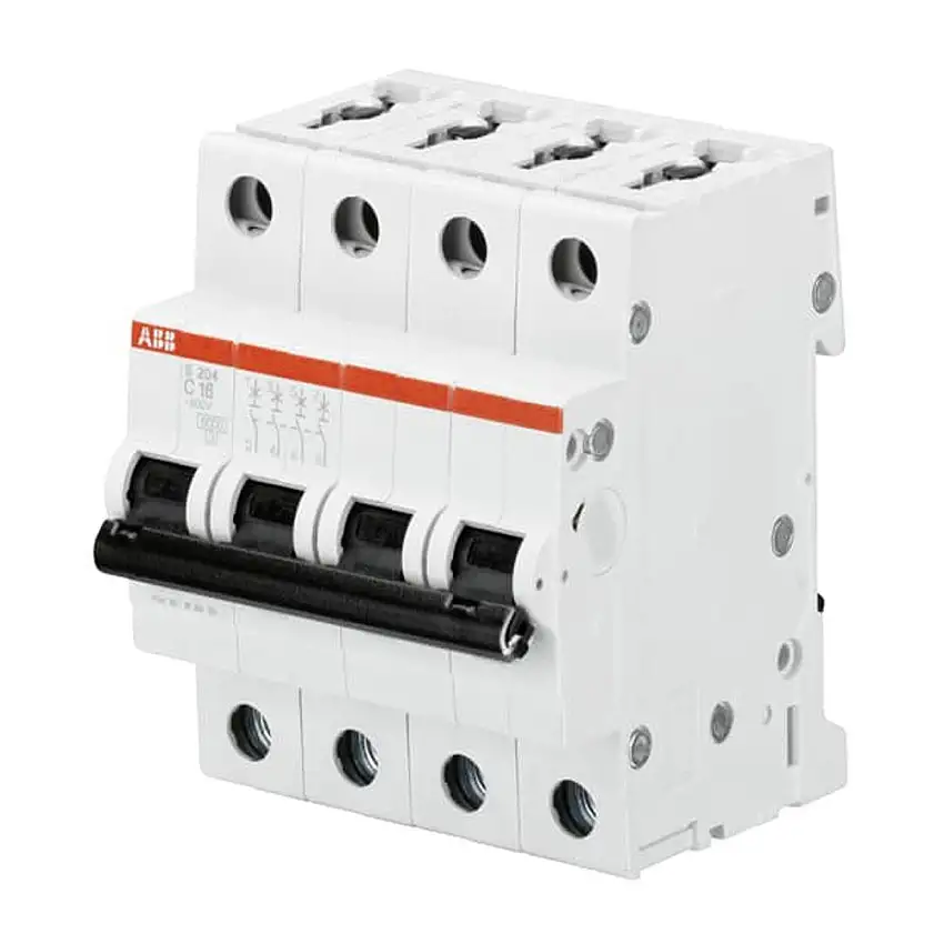 Interruttore magnetotermico S 204 - C10 6KA 4P 10A Abb