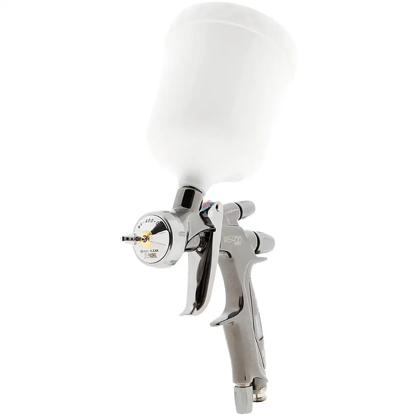 Spruzzatore Iwata WS400 Clear Serie 2 con manometro digitale + tazza superiore
