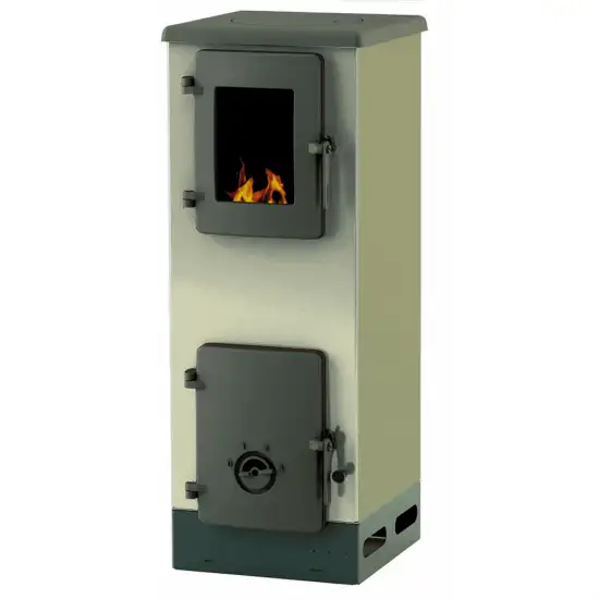 Stufa a Legna Alfa Plam Vulkan S Avorio, 4kW
