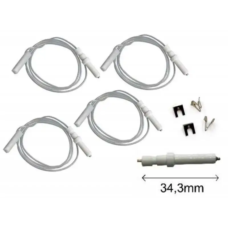 KIT 4PZ CANDELETTE SCINTILLA PIANI COTTURA ARISTON 343MM FRANKE SMEG NARDI