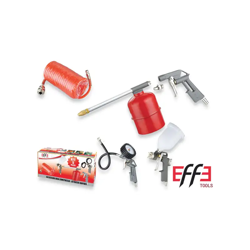 Kit aria compressa attacco rapido formato da 5 pz