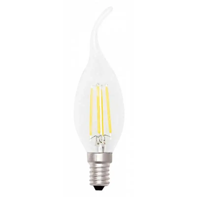 LAMPADINA LED FILAMENTO 4W LUCE CALDA 3000K E14 MKC LIGHT FIAMMA