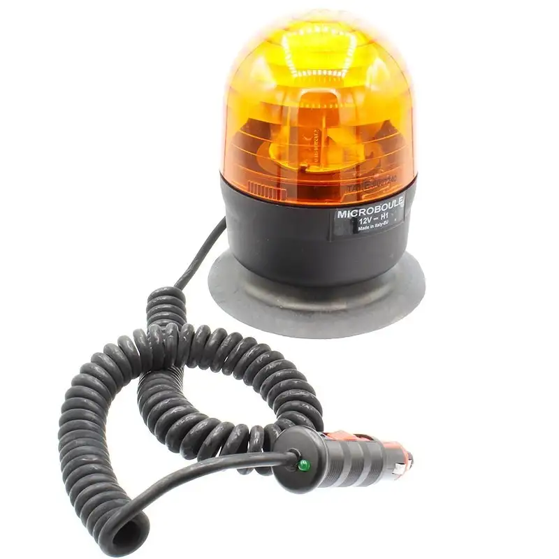 Lampeggiante trattore magnetico e ventosa 12 V microboule-r Sirena - girofaro