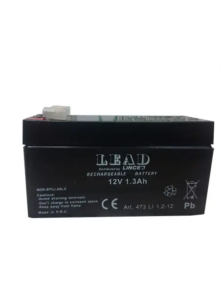 lince batteria al piombo 12v 1,2ah lince 473
