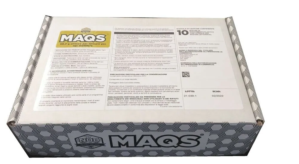 Maqs o FromicPro Scatola da 10 buste (20 strisce) per 10 colonie antivarroa in gel a base di acido formico