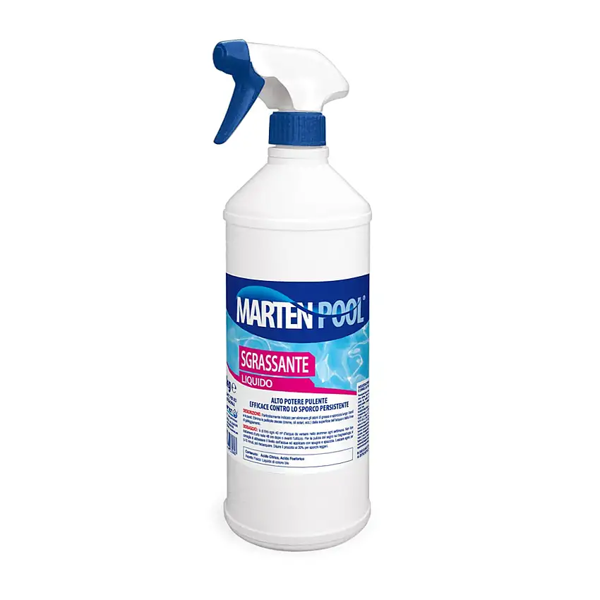Detergente sgrassante liner e bordi 1 lt per trattamento per piscina fuori terra