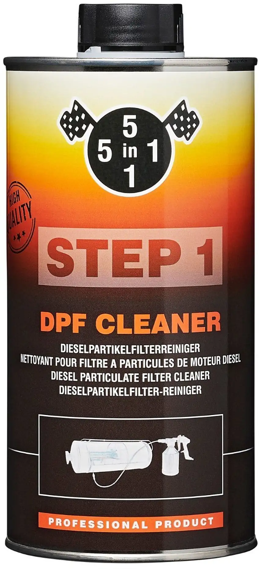 5in1 DPF Cleaner Pulizia Filtro Antiparticolato Step 1 - 1lt