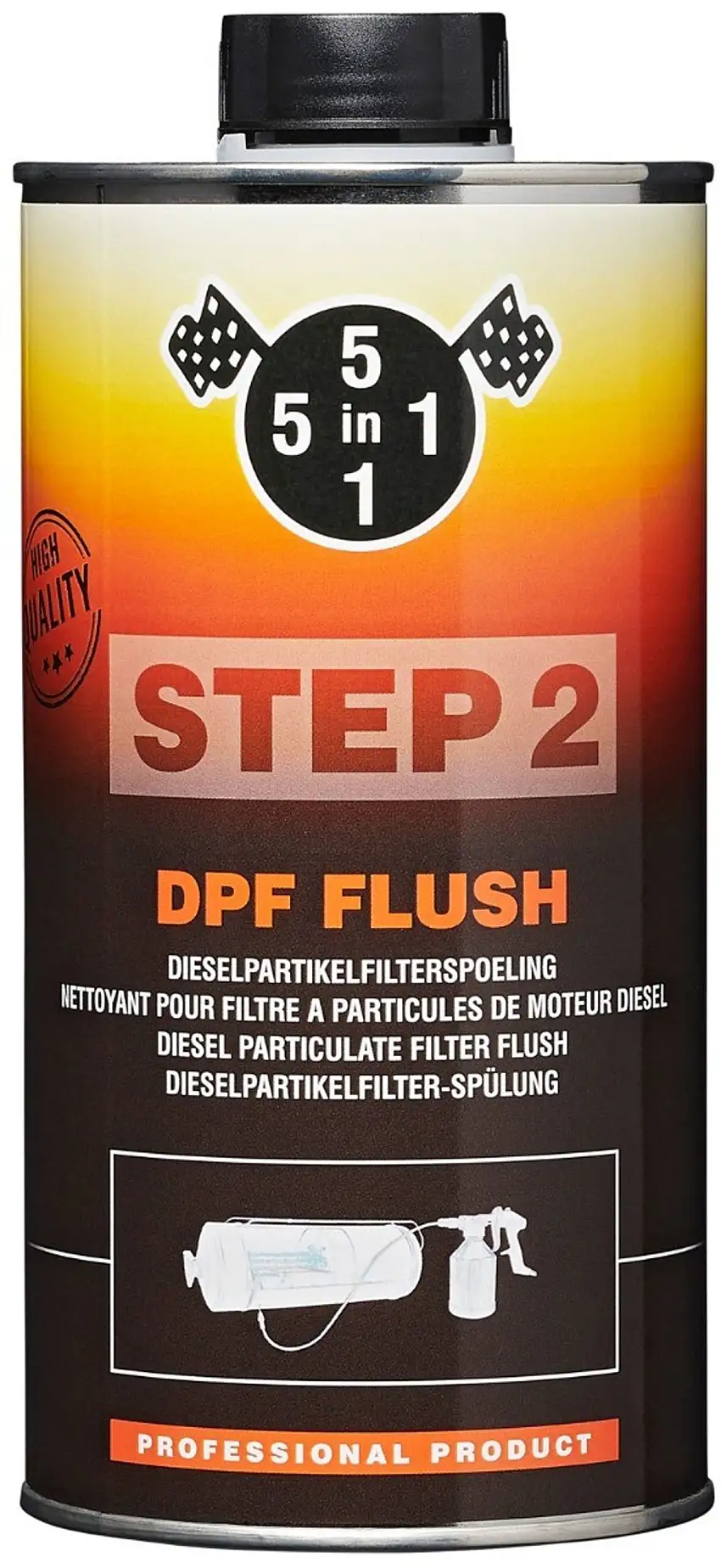 5in1 DPF Flush Pulizia Filtro Antiparticolato Step 2 - 1lt