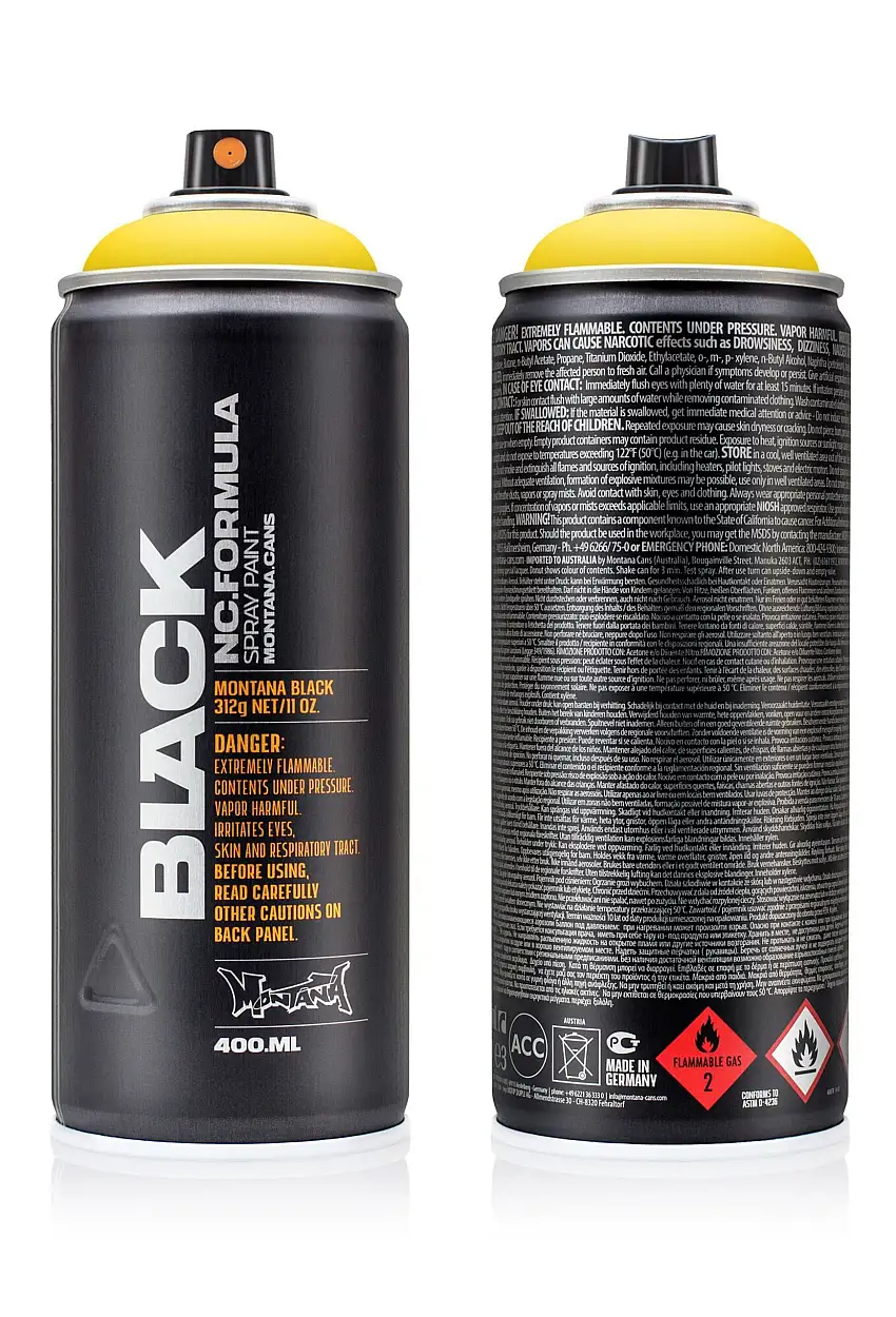 Montana BLACK 1025 Kicking Yellow - 400ml