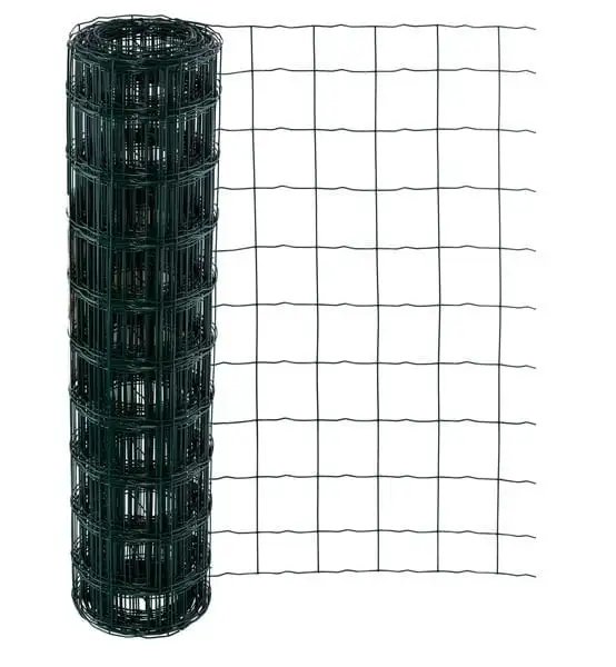 MRT Rete da giardino in rotolo 20 m / 120 cm. (100 x 100 mm) plastificata verde