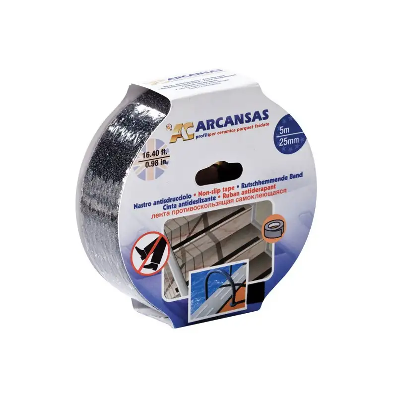 Nastro antisdrucciolo mt.18x50mm da applicare su gradini,scivoli etc.
