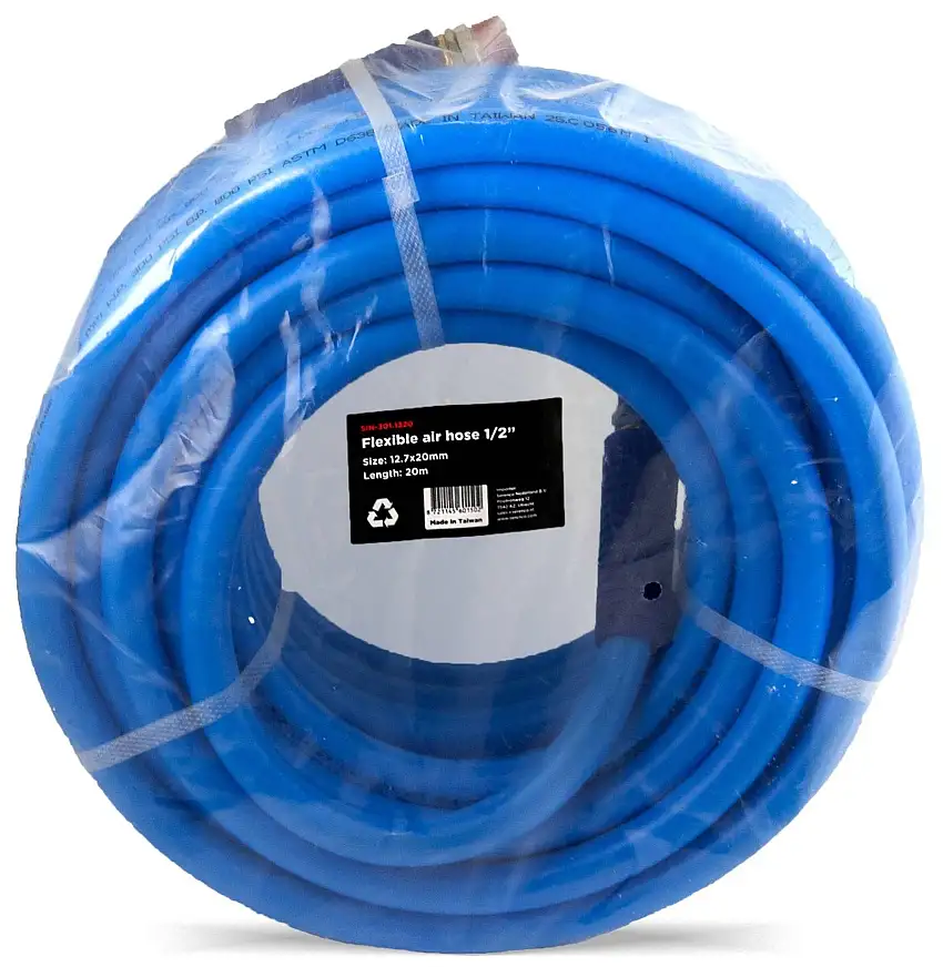 POWERHAND Tubo flessibile per aria 12,7 x 20 mm + attacco filettato da 1/4" - 20 metri