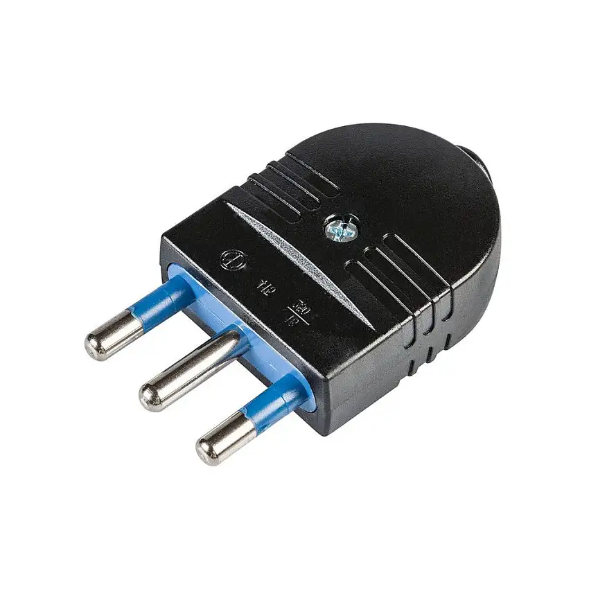 Presa elettrica Spina Elix Nero 16A 2P+T 461B - Polypool