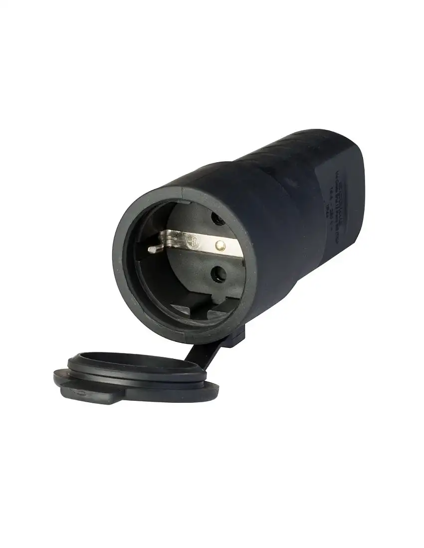 Presa Gomma 16A 2P+T St. Tedesca IP44 PolyPool