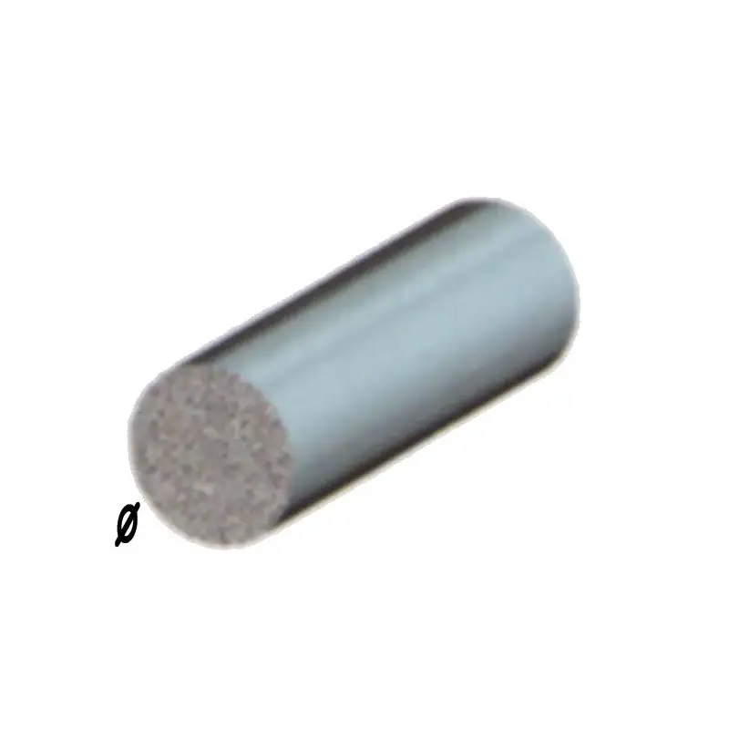 Profilo alluminio anodizzato h.2 tondo pieno d.8 argento