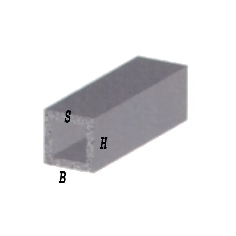 Profilo alluminio h.2 quadro vuoto mis.10x10x1 argento