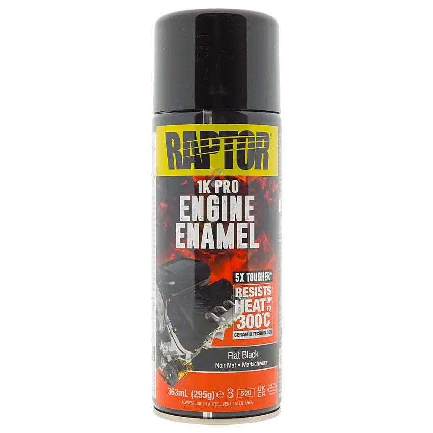 Raptor Engine Enamel - Vernice per blocchi motore NERO MAT bomboletta 400ml