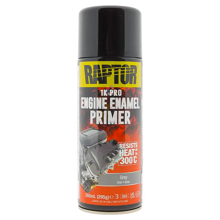 Raptor Smalto per Motori – Vernice spray grigio primer per blocchi motore, 400 ml
