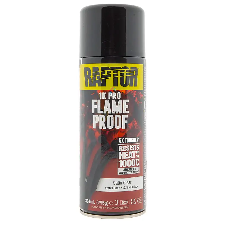 Raptor Flameproof - Lacca trasparente resistente al calore spray lucido seta 400ml