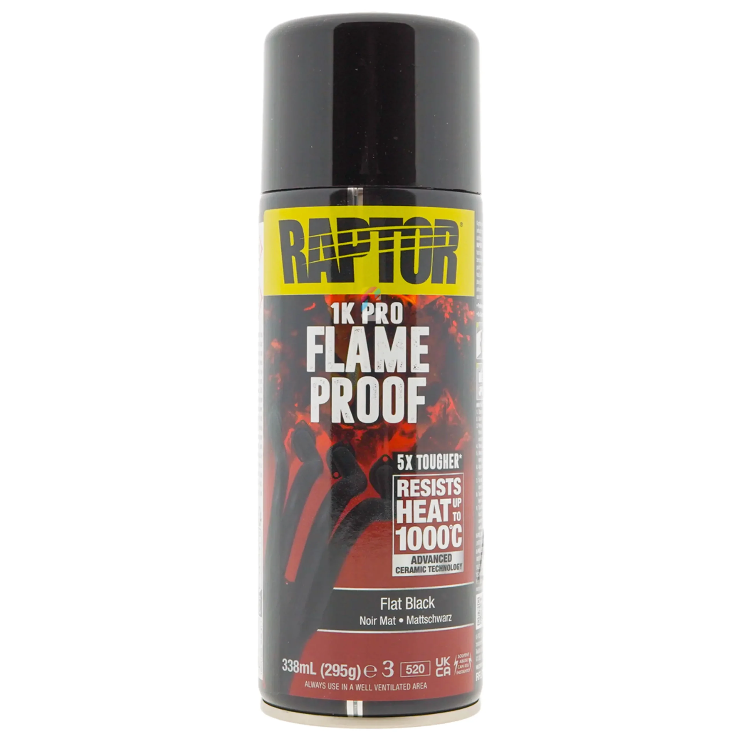 Raptor Flameproof - Vernice termoresistente NERO OPACO bomboletta 400ml