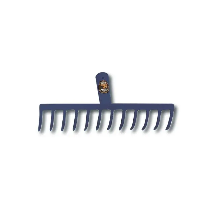 Rastrello giardino solito in ferro 10 denti blu angelo b.