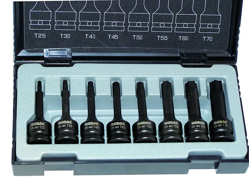 RODAC RA8688 Bussolotti Torx 1/2" - T25 a T70