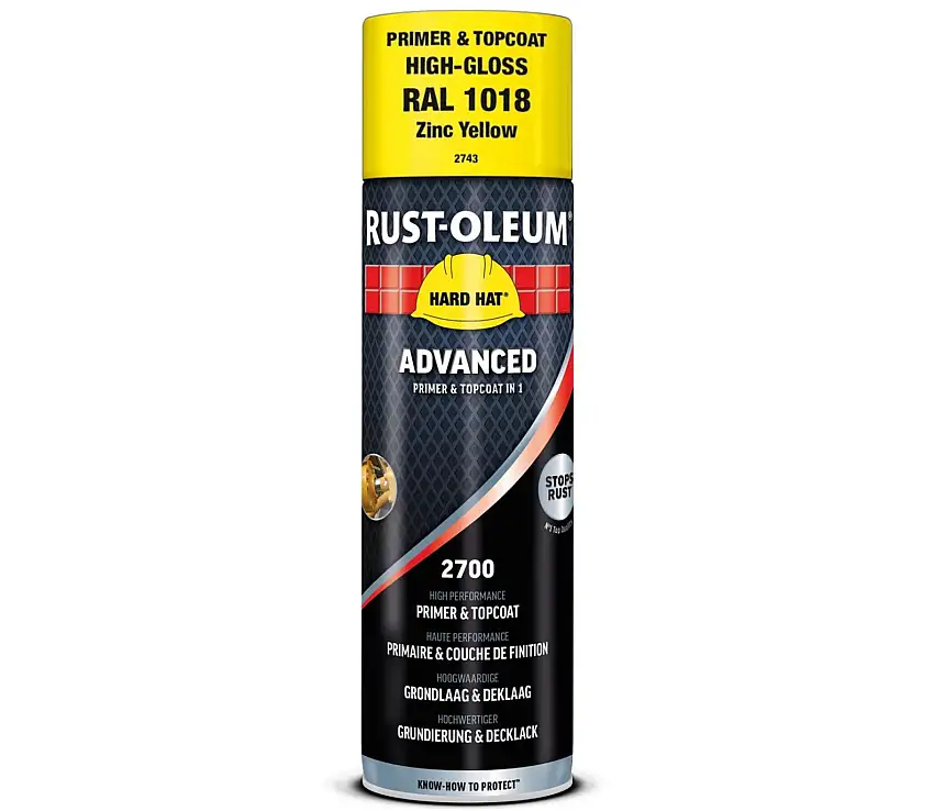 Rust-Oleum Bomboletta Primer e Vernice 2in1 RAL1018 - Giallo Zinco 500ml