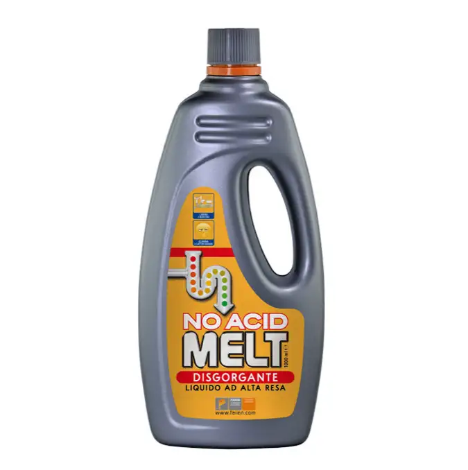 Disgorgante rapido concentrato "Melt no acid", agisce in 15 minuti da 1000 ml