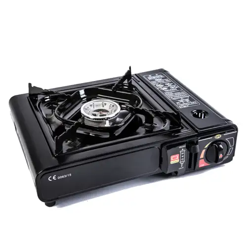 Fornello a gas da campeggio portatile con valigetta 2200 W temperatura regolabile