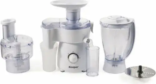 Robot Da Cucina Multifunzione 5 in 1 (Frullatore, affetta tutto, tritatutto, centrifuga, grattugia). Lame a 2 velocità. 400W