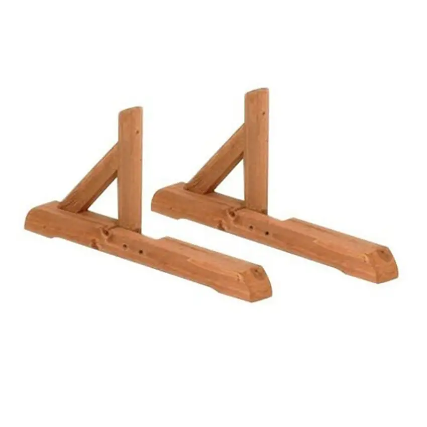 Supporti di base per pannello grigliato "Patio" in legno tropicale naturale per recinzioni giardino e terrazzo