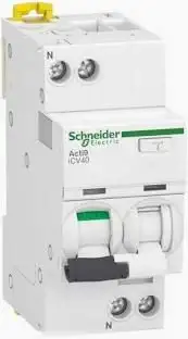 SCHNEIDER A9DE3610 - Interruttore magnetotermico differenziale iCV40N 1P+N C 10A 30mA Tipo AC