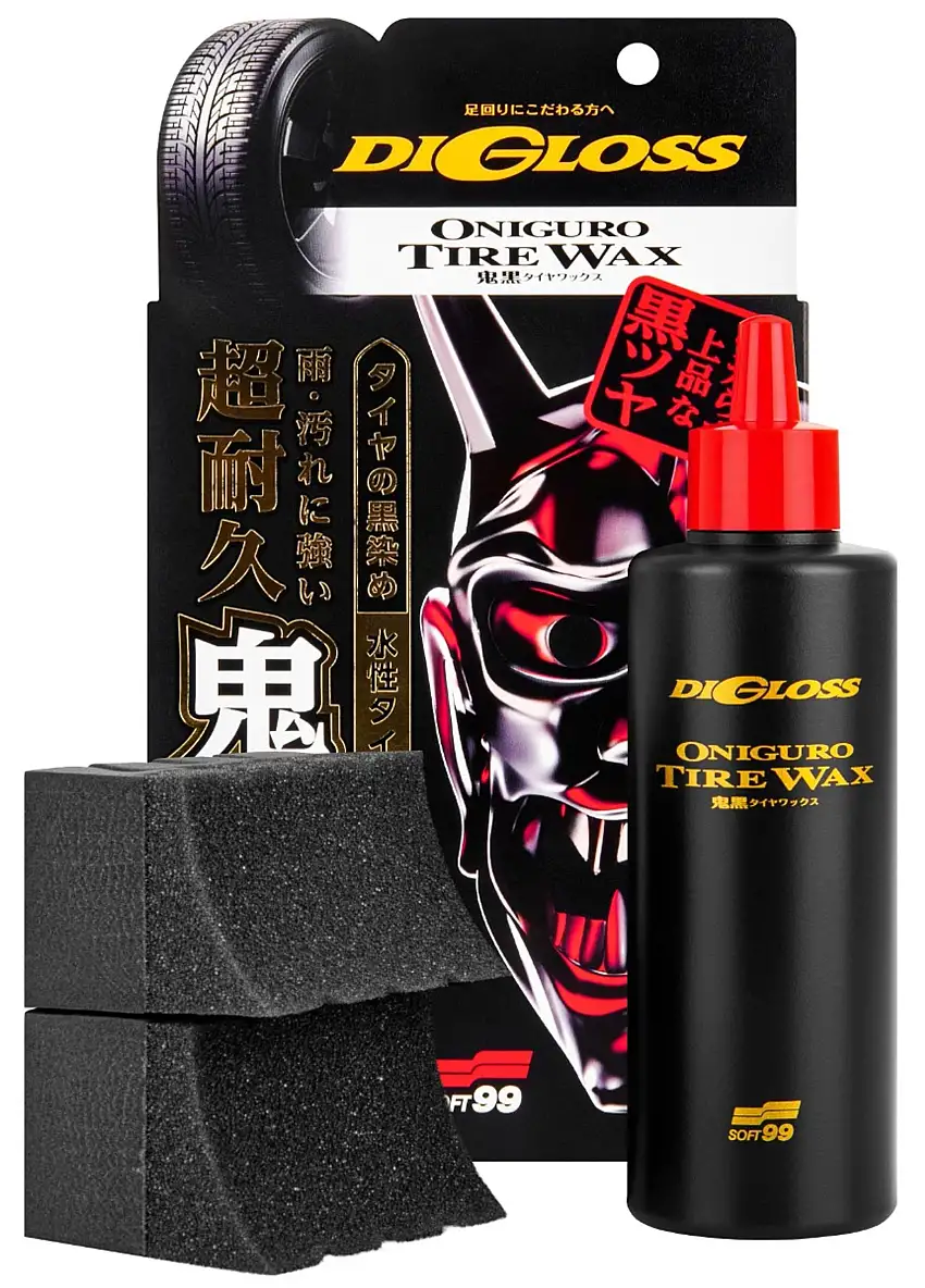 Soft99 Digloss Black Devil Cera Per Pneumatici - Set 200ml