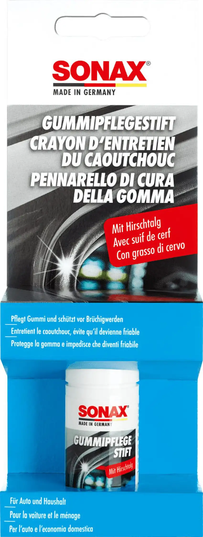 SONAX Stick Antigelo Per La Cura Della Gomma 20 Grammi