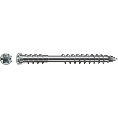 Spax-D - Viti per decking - Testa cilindrica Torx 25 - 5 x 60 mm - Filettatura parziale - Acciaio inox (100 pezzi)