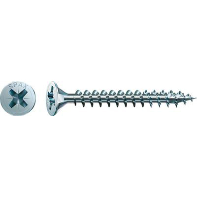Spax - Viti per pannelli truciolari - Pozidrive 2 Testa piatta - 4 x 40 mm - Filetto pieno - WIROX (200 pezzi)