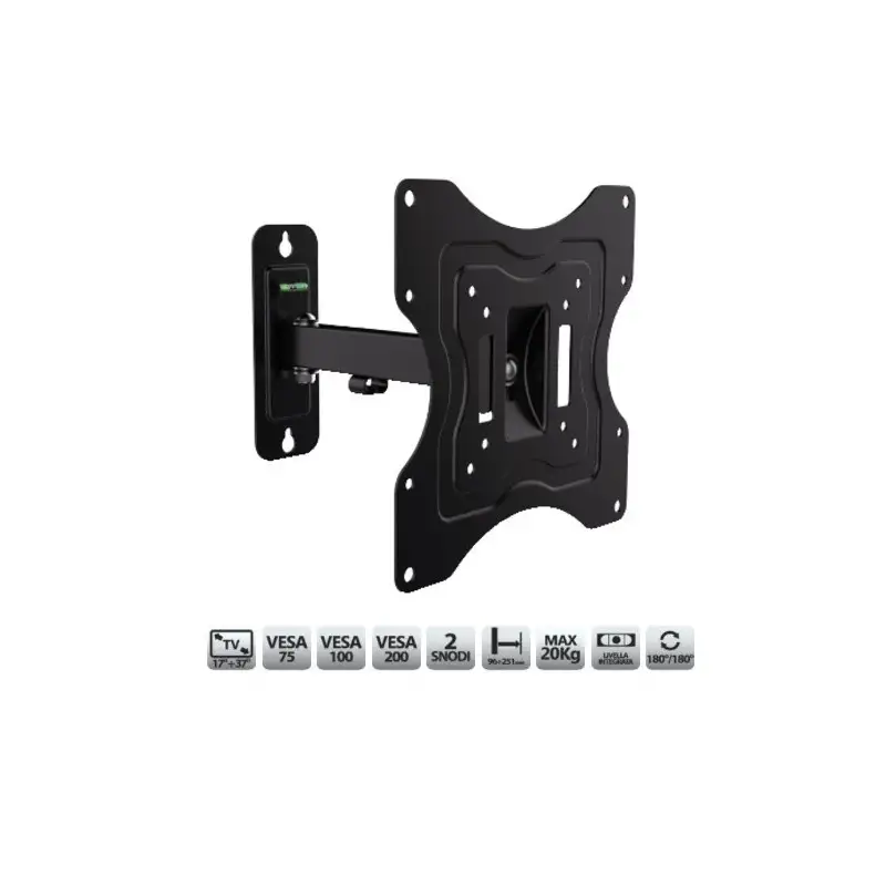 Staffa televisione 2 snodi per Tv LED o LCD da 23" a 42"