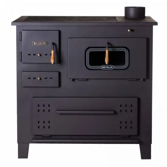 Stufa a Legna con Forno Metalik, modello ELEGANT, 8 kW
