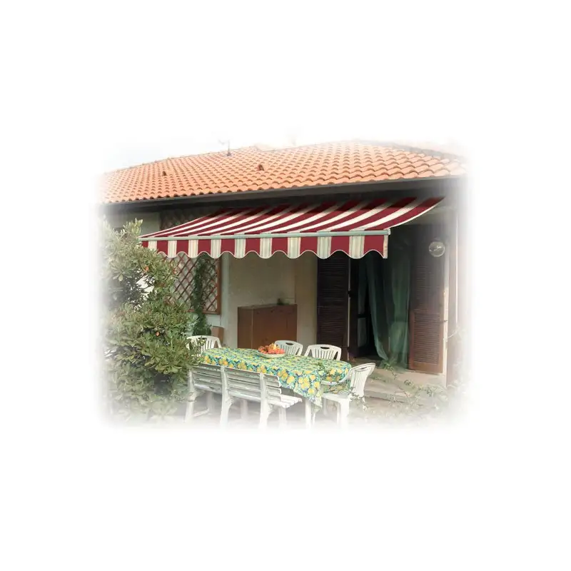 Tenda sole a bracci barra quadra 3x2 beige/bordeaux