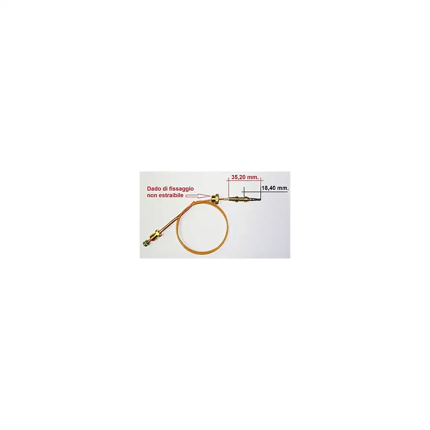 TERMOCOPPIA SICUREZZA PIANO COTTURA ELECTROLUX REX AEG 3570001028 sonda 500mm