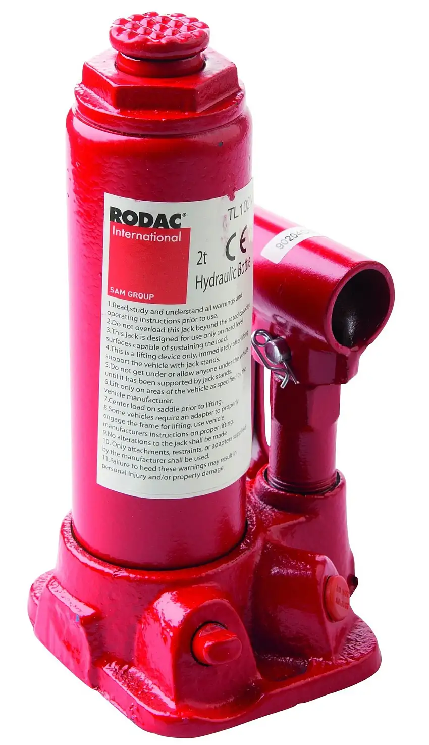 RODAC TL102N Martinetto Idraulico a Bottiglia 2 Ton