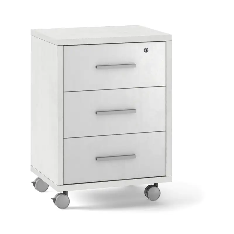 UFFICIO DOUBLE CASSETTIERA 3C 71X51 CM OSSIDO