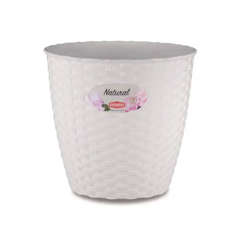 Vaso natural cm.19 bianco