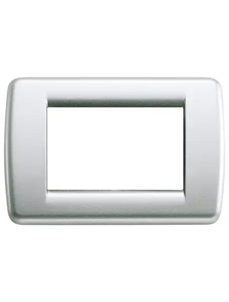 vimar idea placca rondo 3 moduli argento metallizzato mostrina vimar 16753.21