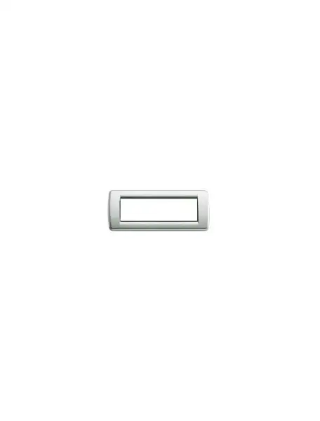 vimar idea placca rondo 6 moduli argento metallizzato mostrina vimar 16756.21