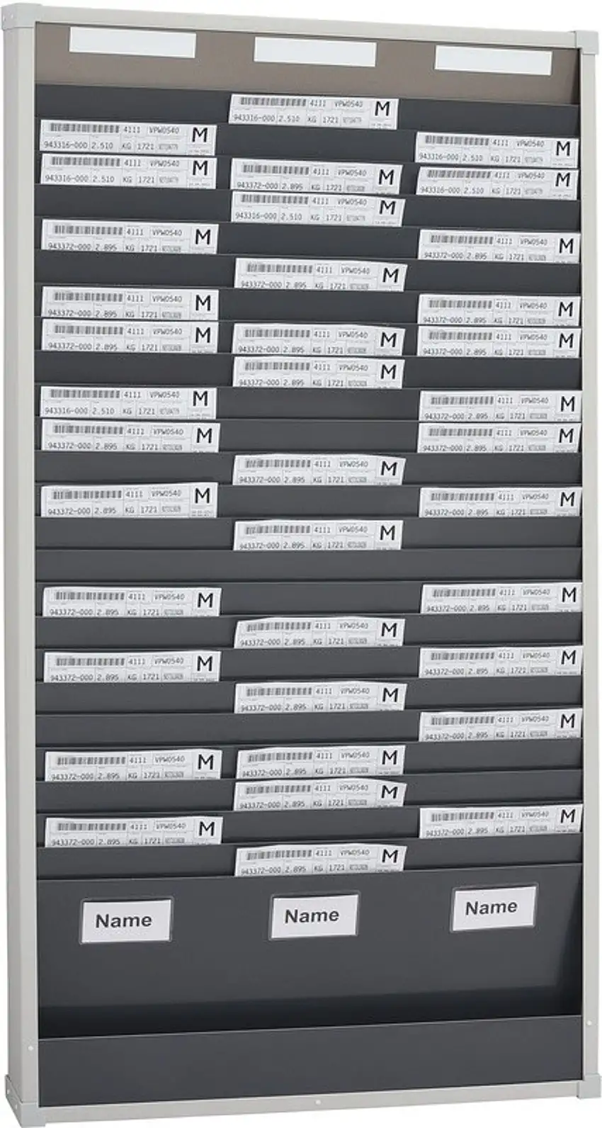 Quadro Pianificazione Ordini Lavoro Con 3 Righe e 25 Slot