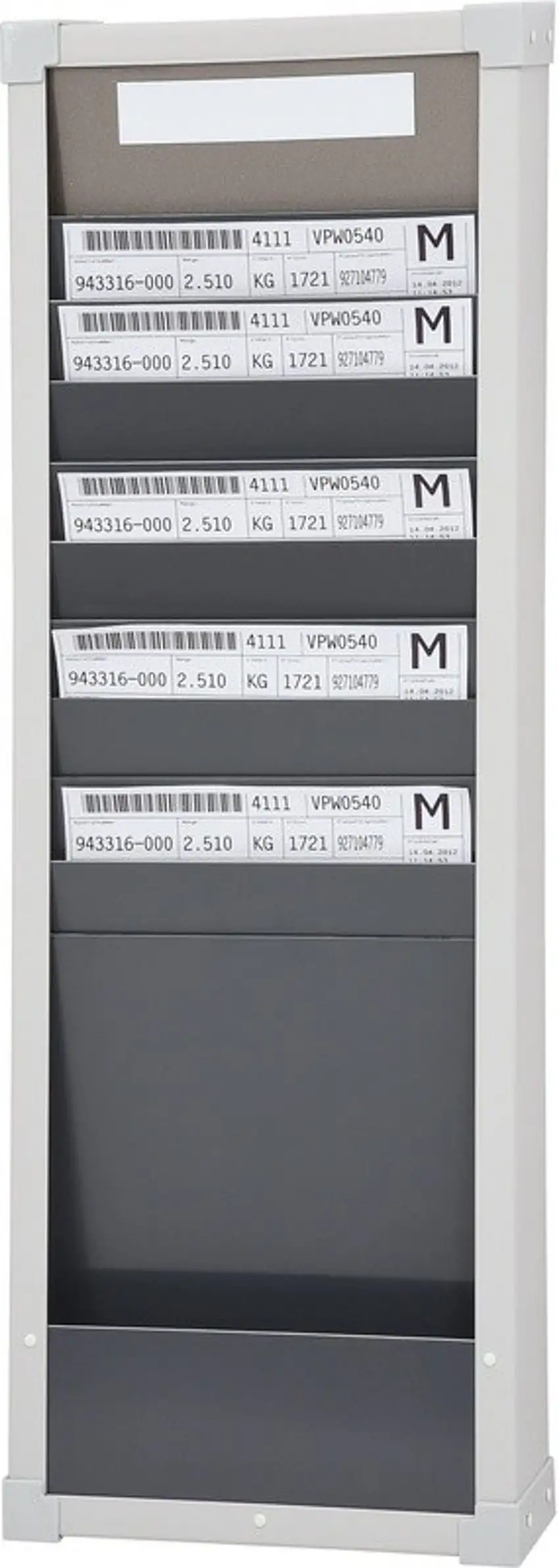 Quadro Pianificazione Ordini Lavoro Con 1 Righe e 10 Slot
